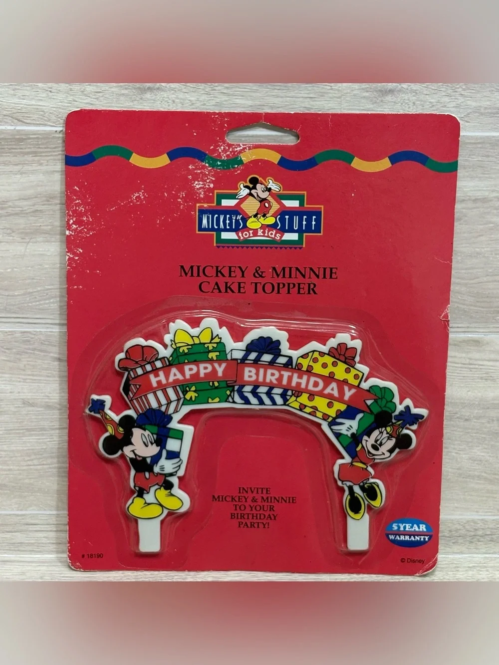 NWT VTG Lot of 4 Disney Birthday Toppers & Candles Mickey Mouse Donald Duck
